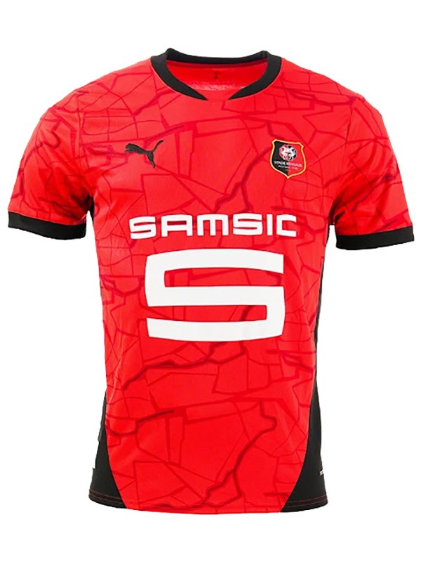 Stade rennais maglia da casa uniforme da calcio per adulti maglia da calcio prima divisa sportiva da uomo 2024-2025